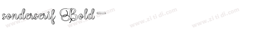 sonderserif Bold字体转换